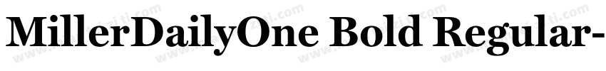 MillerDailyOne Bold Regular字体转换